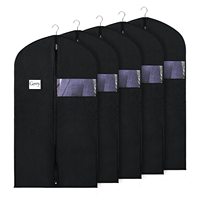 Sac de vêtement pliable personnalisé, réutilisable, durable, non tissé, 24x60 pouces, pour robe de soirée et costume, avec logo imprimé en sérigraphie, marque OUXUN