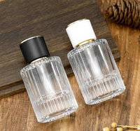 Flacon pulvérisateur de parfum rechargeable en verre transparent de 50 ml, flacon cosmétique anti-fuite à filetage pour échantillons