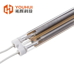 Visit Dual <b>Tube</b> Gold Plated Infrared Lamp 2400W 700Mm High Efficiency Patented Industrial <b>Heating</b> - Product Image 2
