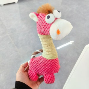 Juguete de Peluche Personalizado para Perro, Burro Rojo con Ojos Grandes y Nudos, Juguete de Cuerda para Masticar en Interiores para Mascotas - Product Image 2