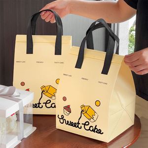 Sac isotherme personnalisé en non-tissé durable avec logo, isolation en feuille d'aluminium, poignée longue, couleur personnalisée, qualité alimentaire - Product Image 6