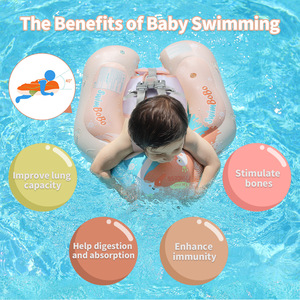 Bouée de bain gonflable Swimbobo pour bébé, style cygne rose, avec pare-soleil, pour enfants, piscine, parc aquatique - Product Image 3