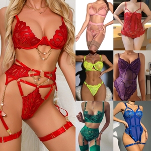 Thanksgiving Lingerie - Sexy Sheer Lace Body Chain Set