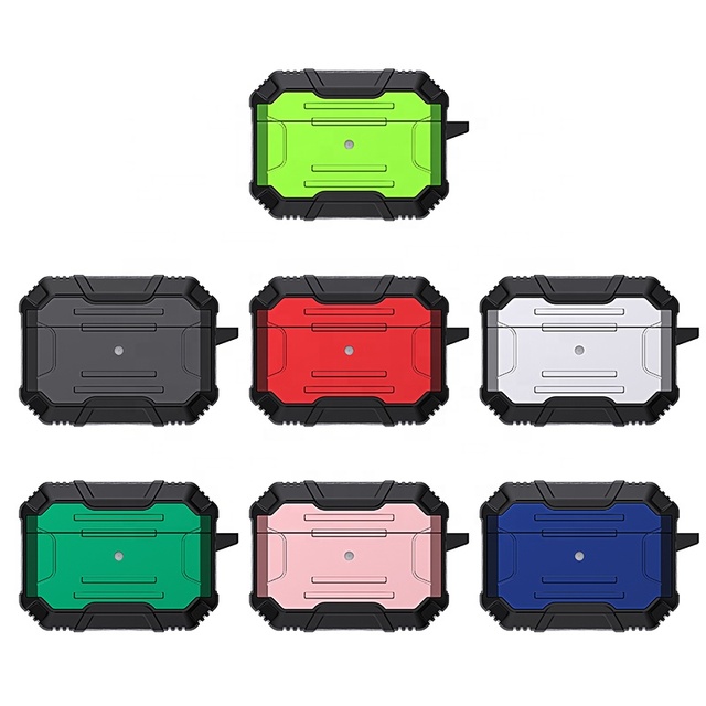 Custom logo Shockproof Hard Pc Full Protective Headphone case Wireless Charging Earphone case
