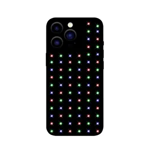 Pabrik grosir cerdas berkedip kontrol suara pernapasan multi mode LED cahaya berbintang casing ponsel untuk iPhone