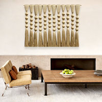 Décoration murale luxueuse en dentelle naturelle à franges pour les cafés et les magasins de vêtements