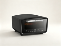 Horno de Pizza Anbolife de 12 Pulgadas, 2000W, 80-430C, Control Táctil Digital, Horno de Pizza Comercial con Puerta de Doble Vidrio y Piedra para Pizza de 12 Pulgadas