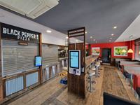 Kiosque de restaurant à écran tactile de 21,5 pouces, système de commande et de paiement en libre-service avec imprimante, prise en charge SDK