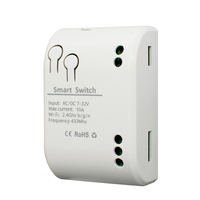 E0702 Módulo de Interruptor Inalámbrico Wifi con Control Remoto Inteligente Tuya, Receptor RF de 7-32V, Relé de 10A, Compatible con Alexa y Google Home