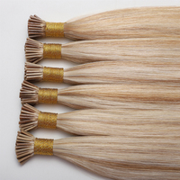 Qualité de luxe 100% Remy platine blond Double dessiné russe Extensions de cheveux humains kératine brute ITIP Extension I pointe en gros