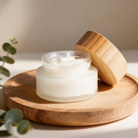 Emballage cosmétique en verre avec couvercle mat décoratif spécial, pot à lotion, pot cosmétique pour salle de bain, coiffeuse