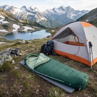 Sac de couchage thermique professionnel de type momie avec capuche ergonomique et coque extérieure durable pour les performances en camping par temps froid