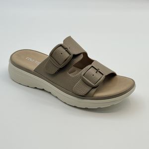 Sandales d'été pour femmes avec boucle de ceinture, double sangle, semelle souple, antidérapantes, décontractées, pour la plage, mode, vente en gros de pantoufles épaisses - Product Image 3