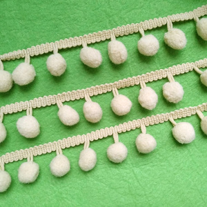 High Quality Eco-Friendly <strong>Pom</strong> <strong>Pom</strong> Lace <strong>Trim</strong> for Garment Home Textile Shoes Decoration - Product Image 5