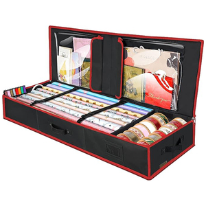 Boîte de rangement personnalisée multi-usage pour ampoules d'Oxford Conteneur organisateur d'ornements de Noël Sac de rangement pour rouleaux d'enveloppes de Noël - Product Image 1