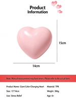 Z Balles anti-stress souples en forme de cœur à changement de couleur, mini jouets sensoriels pour adultes, cadeaux et faveurs de fête de la Saint-Valentin