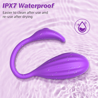 Lila Wiederaufladbarer Wasserdichter Vaginal-Vibrator mit App-Steuerung für Erwachsene Stimulations-Sexspielzeug