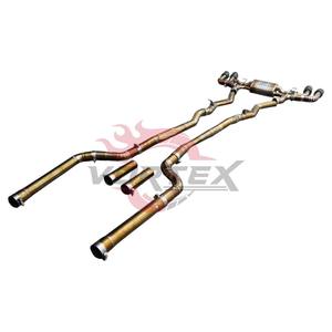 Échappement arrière Vortex Golden Titanium pour BMW F90 M5 S63 4.4T V8 2018-2024 Système Valvetronic avec embouts quadruples noir mat - Product Image 3