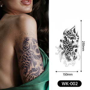 Succo di erbe personalizzato impermeabile corpo mezzo braccio del tatuaggio adesivo Semi-permanente e temporaneo per gli uomini e le donne - Product Image 1