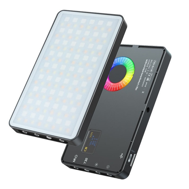 Portable Full-Color RGB LED Video Light Rechargeable DSLR Lighting for YouTube & TikTok Photography Photographic Equipment
