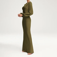 Robe musulmane modeste en mousseline de soie élégante à deux couches fabrication sur mesure Istanbul Abaya pour adultes hijab pour femmes pour le printemps et l'automne