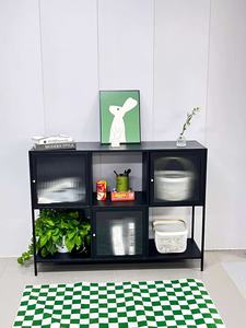 Moderno Mueble de Exhibición para <span class=keywords><strong>Vino</strong></span> y Whisky, Color Negro, con Detalles Metálicos, para Almacenamiento en el Hogar, Cocina, Sala de Estar o Comedor - Product Image 6