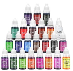 Pigment à base d'eau <span class=keywords><strong>en</strong></span> 24 couleurs, pigment liquide coloré à base d'eau de 10 ml, <span class=keywords><strong>poudre</strong></span> de gypse <span class=keywords><strong>DIY</strong></span> pour artisanat - Product Image 2