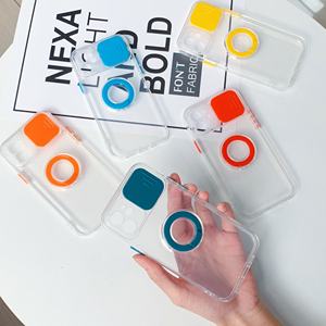 Coque de téléphone transparente colorée pour <span class=keywords><strong>iPhone</strong></span> X 11 12 13 14 Caractéristiques Fenêtre coulissante et <span class=keywords><strong>protection</strong></span> de l'objectif de l'appareil photo - Product Image 4