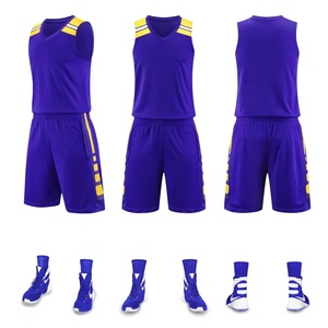 Ensemble de maillots de basket-ball personnalisés de qualité supérieure pour adultes unisexes, respirants, absorbant la transpiration, taille plus, imprimés, séchage rapide - Product Image 5