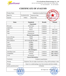 Заводской производитель, экстракт Рейши, порошок, Ganoderma Lucidum, популярная лекарственная добавка грибов для здорового питания - Product Image 3