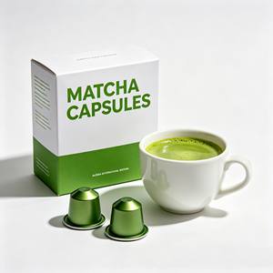Pure Matcha Tea Capsule Pods Compatible with Coffee Machine, Gluten-<b>Free</b> Vegan Tea Capsules - Product Image 6