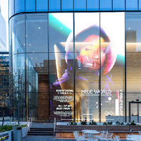 Film LED transparent en cristal, écran adhésif pour affichage LED, pour la publicité en vitrine de magasin de détail