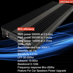 Korea Board 0.5 Ohm 5000W Car SPL Subwoofer Amplifier RMS 3000W 1 Ohm <strong>Half</strong> <strong>Bridge</strong> Strong Bass <strong>Class</strong> <strong>D</strong> Car Amplifier Monoblock