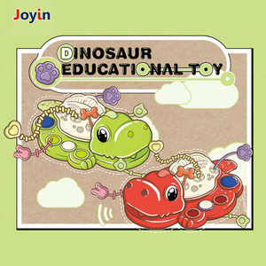 Mainan sensorik perjalanan aktivitas tali tarik silikon stimulasi taktil keterampilan Motor montesori dinosaurus untuk balita - Product Image 3