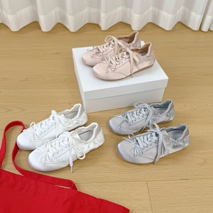 Women's Satin Ballet <b>Flats</b> 2026 Spring <b>Summer</b> Casual Versatile Plus Size Sneakers - Product Image 1