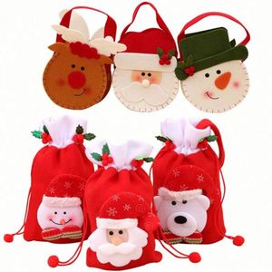 ถุงของขวัญคริสต์มาส USA Mairun ราคาถูก ลายสโนว์แมน สำหรับเด็ก เป็นมิตรกับสิ่งแวดล้อม ผ้าฟลานเนล แฟชั่น ขนาด 23*20 ซม. ของตกแต่งจำนวนมาก - Product Image 1