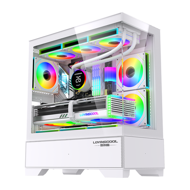 LOVINGCOOL New Customized PC Case with Tempering Glass Full Tower E-ATX ATX MATX Case Multi Color Gaming Computer Cases & Towers