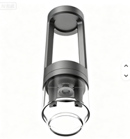 Chicha portable Quas en aluminium de qualité aéronautique, finition mate dépolie, à un seul tuyau, style arabe - Approvisionnement transfrontalier