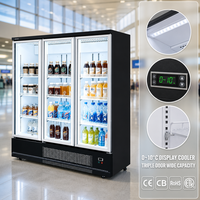 Réfrigérateur commercial à double vitrage coulissant avec contrôle mécanique de la température pour boissons et bières