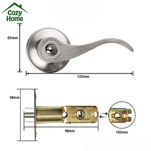 High Quality Solid Zinc Alloy Gold Interior <strong>Door</strong> Handles and Lock Ambidextrous Lever <strong>Door</strong> Handle Keyless Privacy Lock - Product Image 5