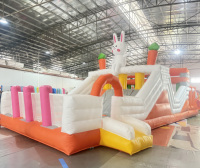 Lapin gonflable personnalisé parc d'attractions intérieur extérieur maison gonflable videur aire de jeux pour enfants