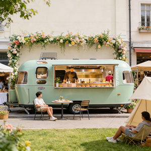 Enclosed Mobile Food <b>Trailer</b> Commercial Vending Cart for Coffee Ice Cream Sale - Product Image 1