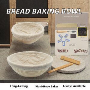 Handmade thân thiện với môi mây nướng bát cho bánh mì làm tròn hình bầu dục lên men giỏ với chống giấy bakeware công cụ - Product Image 5
