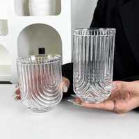 2025 vente en gros nouveau verre à café Latte glacé américain Transparent en forme de U Vertical jus de fruits boire whisky tasses en verre