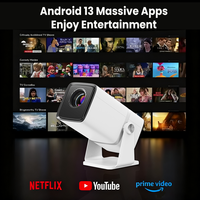 Mini projecteur vidéo A86W 4K - Projecteur intelligent portable LED WiFi sans fil pour la maison, système d'écran miroir Full HD