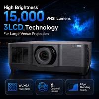 Projecteur laser 3LCD WUXGA 15000 ANSI Lumens avec HDBaseT, correction de l'objectif et fusion des images pour installation AV en grandes salles
