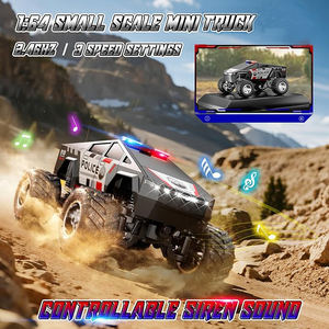 App-Steuerung Mini-Fernbedienung 1/64 Alloy Case RC Cars 2,4 GHz Wireless Police Toy Truck Geschwindigkeit/Lenkung Einstellbar für Alter 2-4 - Product Image 6