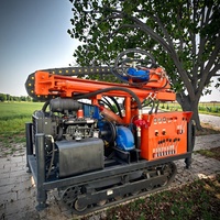 Foreuse hydraulique portable à forage de puits bon marché, 58 CV, diesel, 300 m, machine de forage de puits d'eau sur chenilles