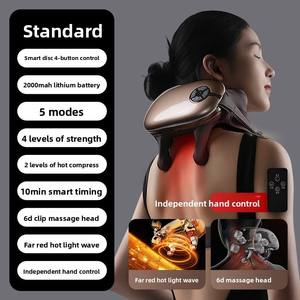 Masajeador Inalámbrico para Cuello y Hombros PAKISS OEM ODM, 6 Nodos de Amasamiento, 4 Modos, 3 Niveles, Control Remoto por Voz, Función de Calor, Uso Doméstico - Product Image 5