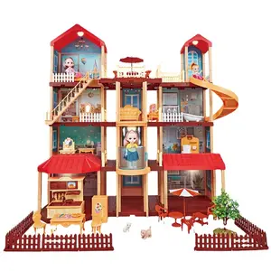 Горячие продажи роскошный дом Вилла аксессуары игрушки Кукольный дом набор